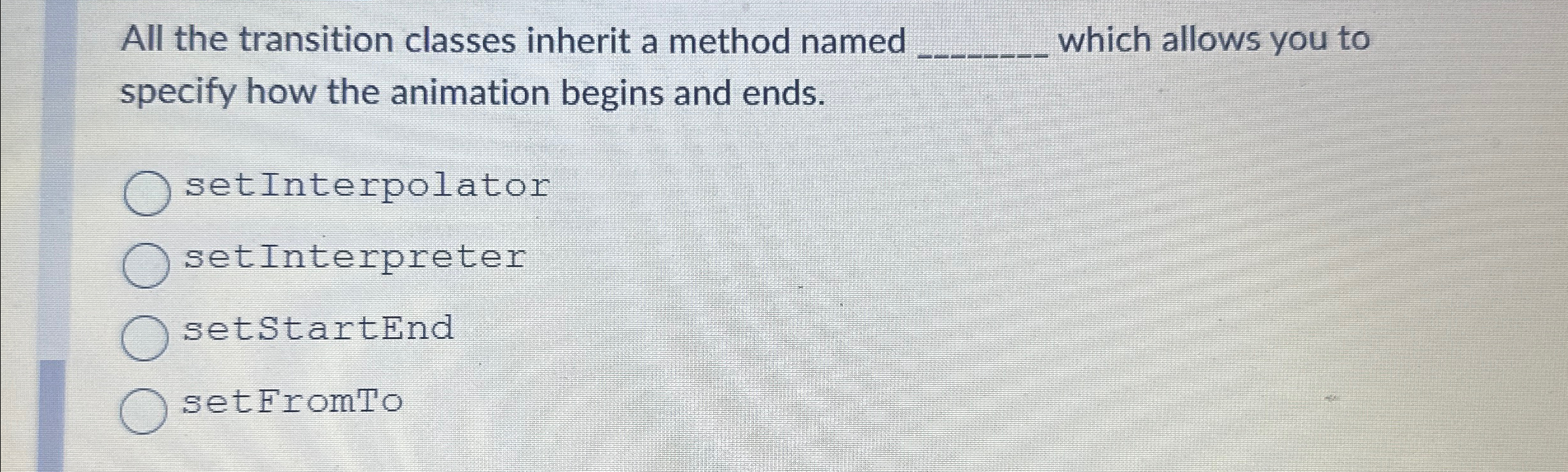  All the transition classes inherit a method named q, which allows