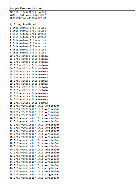 Python 2.7 Coding for nearest neighbor, only import allowed is NumPy (no