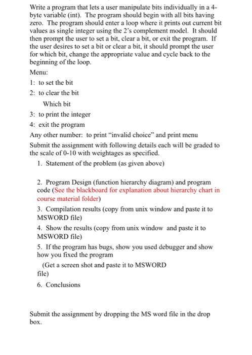  assignment 4 please help me get the correct code in C