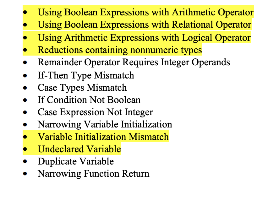 The fourth project involves modifying the semantic analyzer for the attached compiler