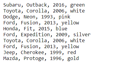 In the file, define two independent classes; class Car, class CarRecords, and