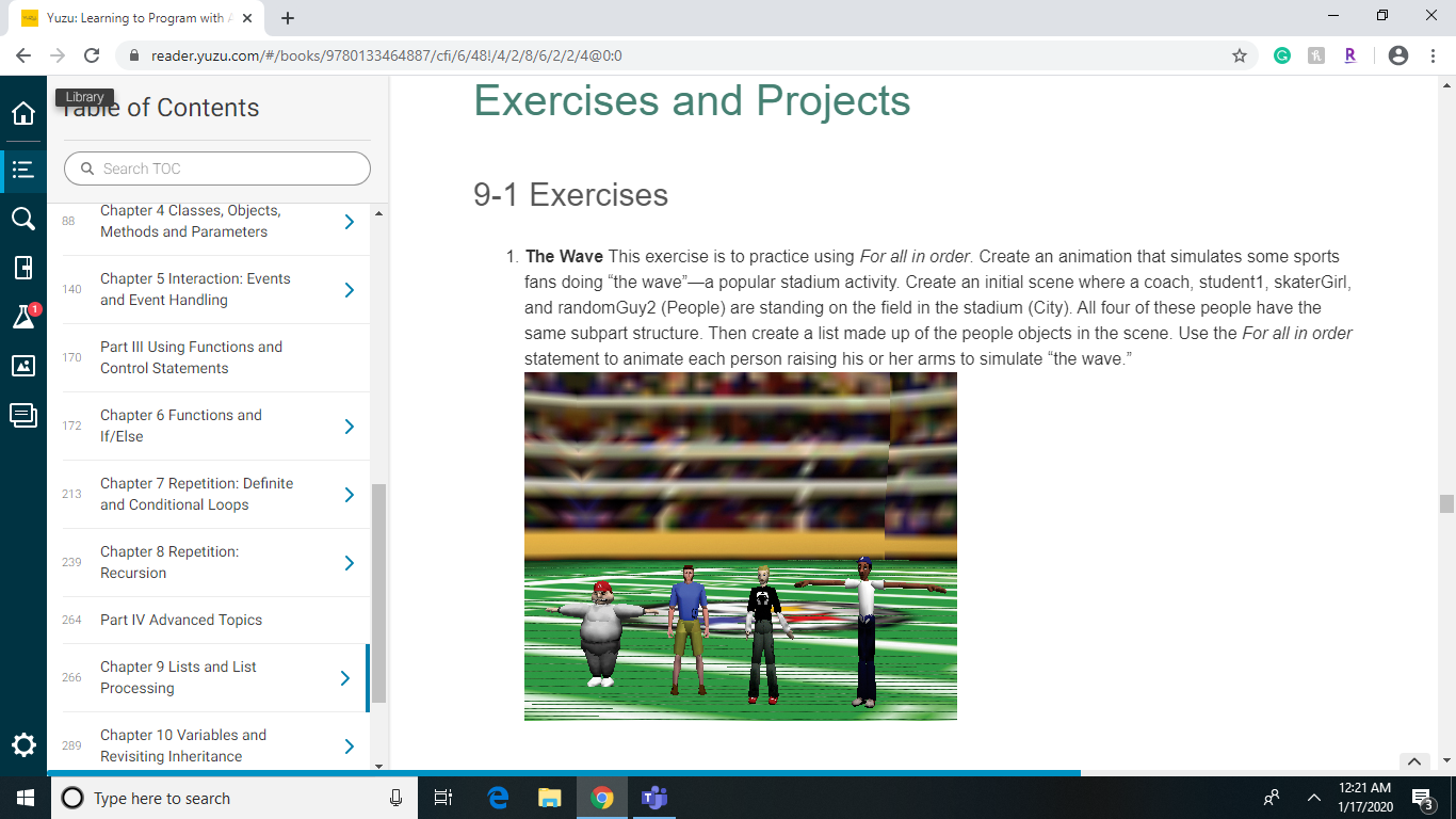 Using Alice 2.4 please do exercise 1 Yuzu: Learning to Program with
