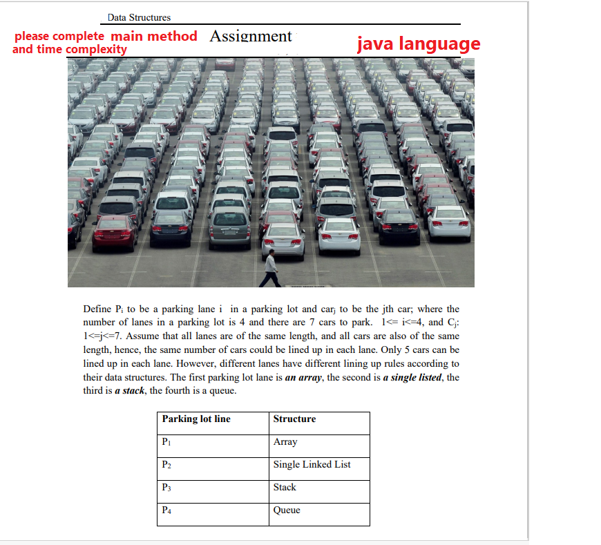  public class ArrayParkingLane { private char car[]; private final static int