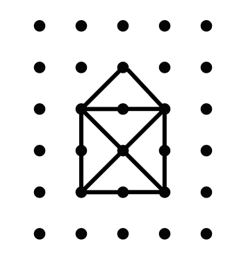 JAVA console print house "image". Create a matrix of points. Total points