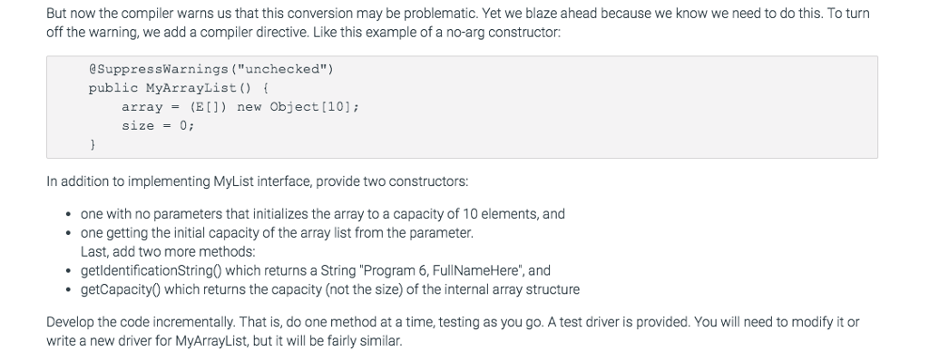 METHOD HEADERS. THE FIRST ONE IS DONE FOR YOU **/ /** *