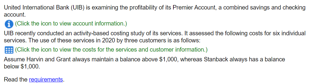 Please help me solve all the requirements, based on the given information