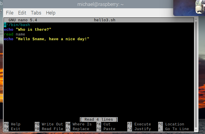 apart from ./hello4.sh Ali I have done chmod +x hello4.sh but this