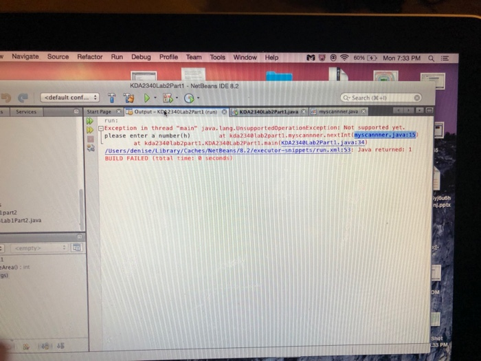 Part 1: Create a new Java applikation called XY21234Lab2Partl. In this example