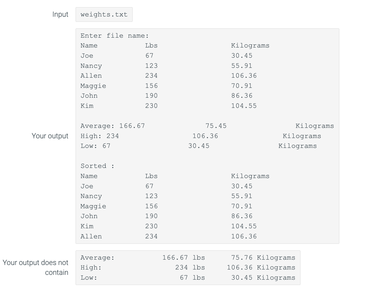 Please fix my C++ code so I get the expected output. #include