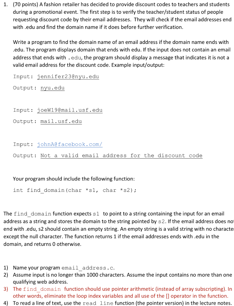  - Also program should be written in C - Also a