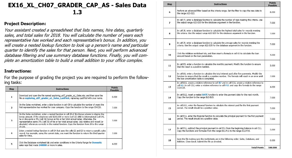 In cell J7, enter a database function to calculate the number