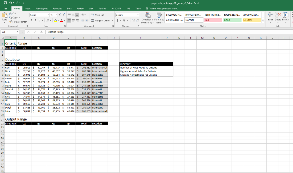 database argument in the function. In cell J8, enter a database function