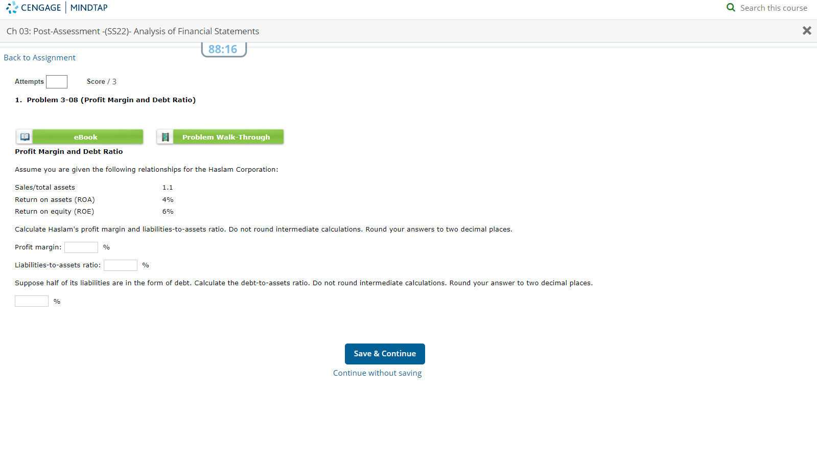Hi I need help with this homework problem? 1. Problem 3-08 (Profit