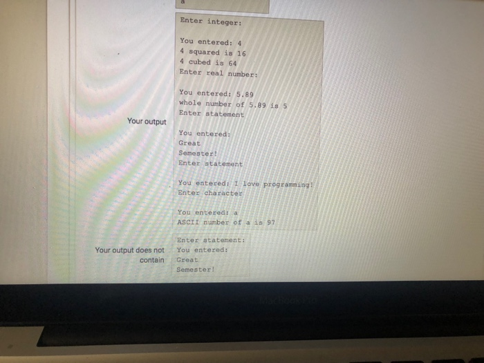 whole number of 5.89 is 5 (3) Input and output String using