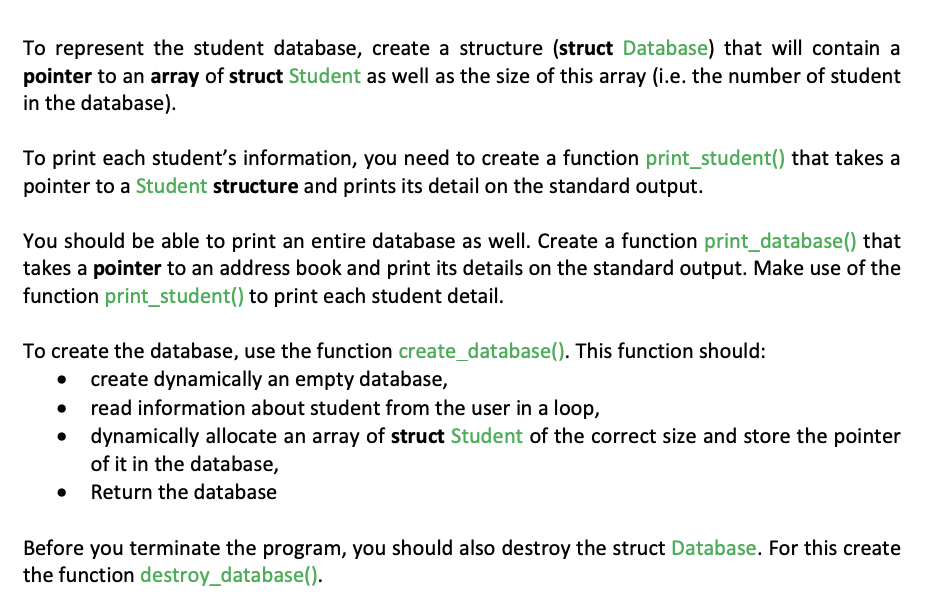 The beginning of Student_records.h is shown. Your task is to create student