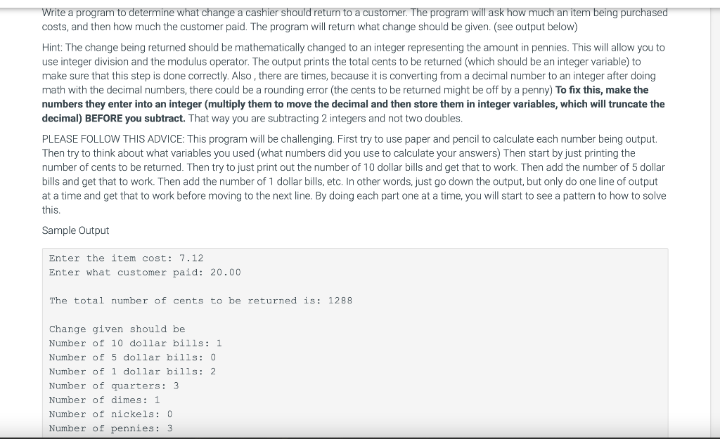  Can I get the code in C++ please. Write a program