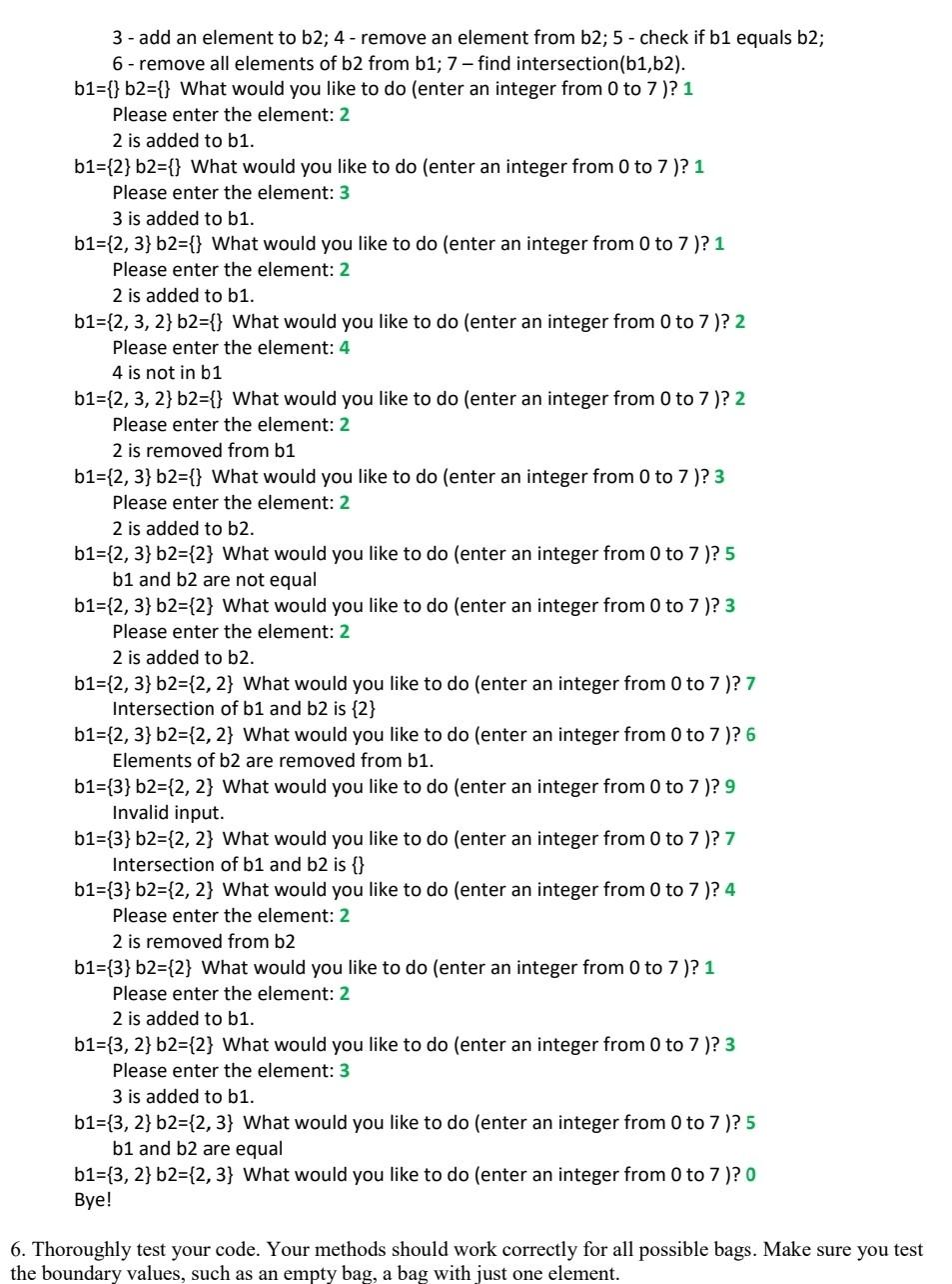 if obj is a bag and it has exactly the same number