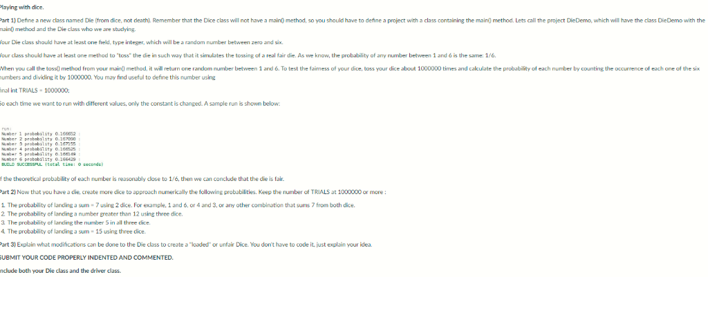 This is for Math 130- Java coding and its on objects, methods