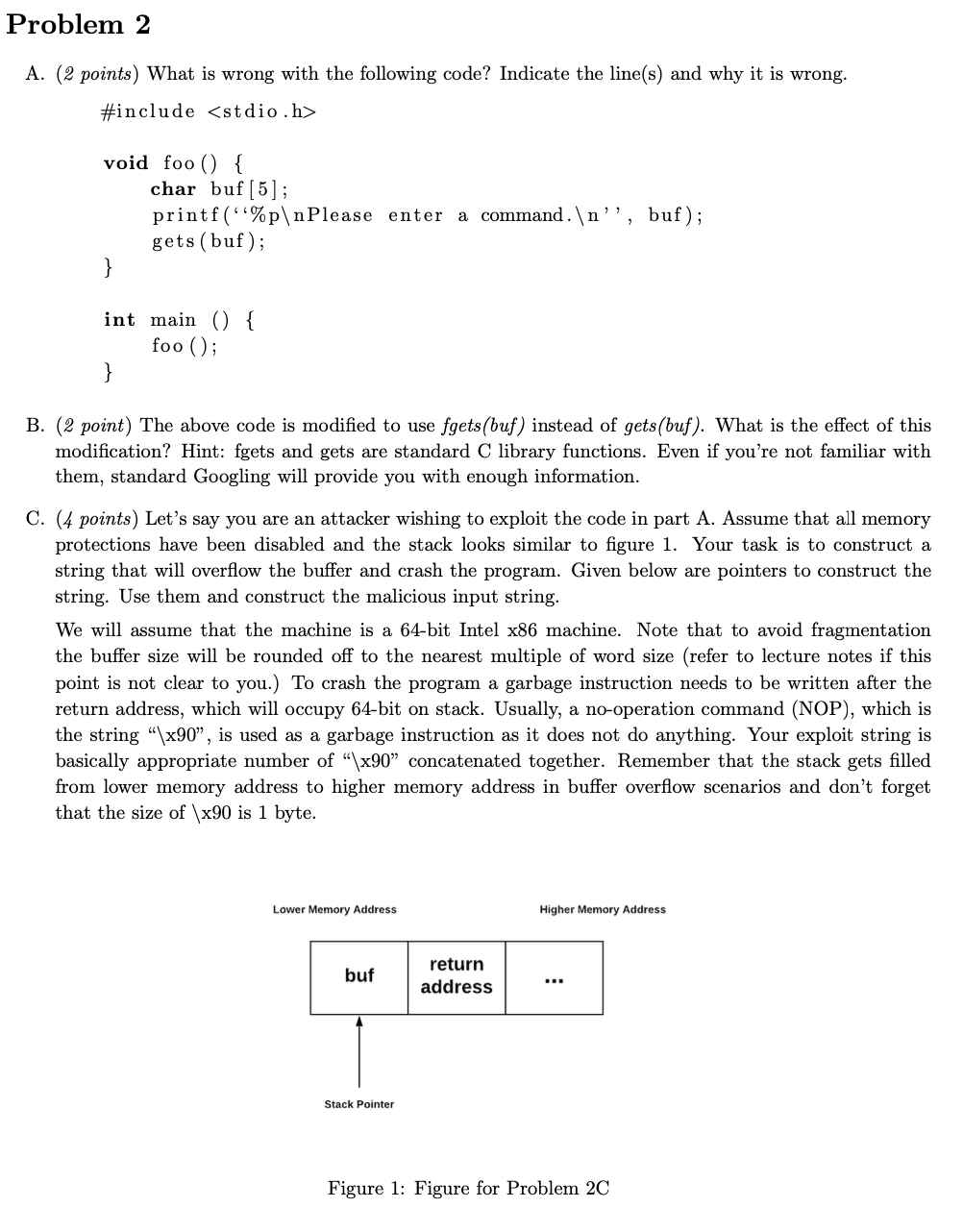 Help on part C only Problem 2 A. (2 points) What is