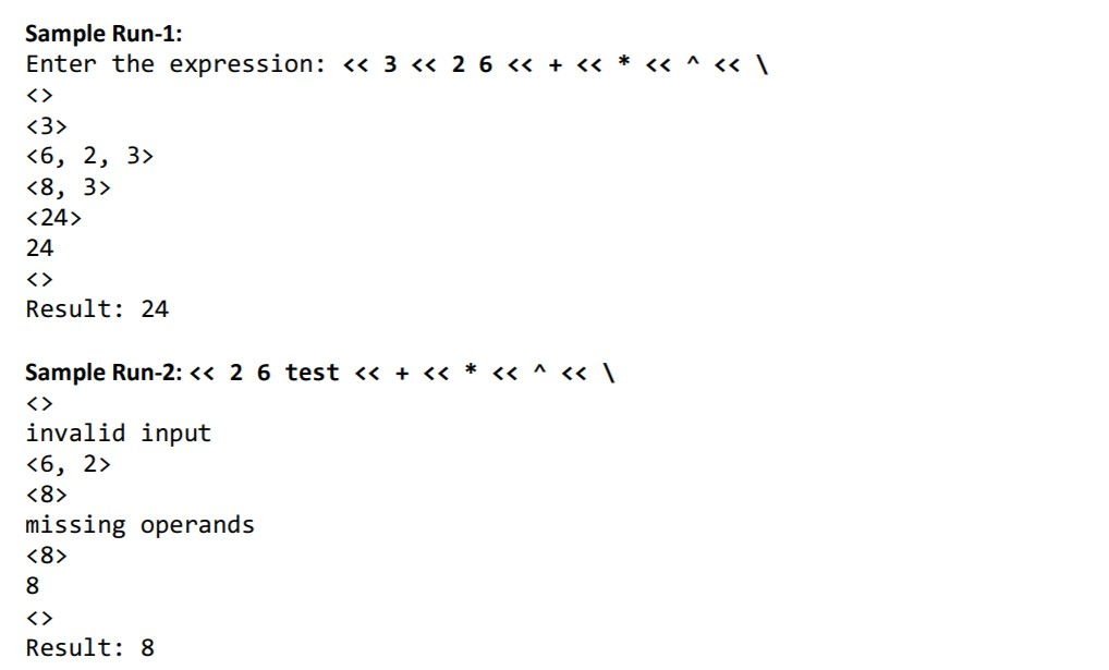 this assignment, you are going to develop an expression calculator which accepts