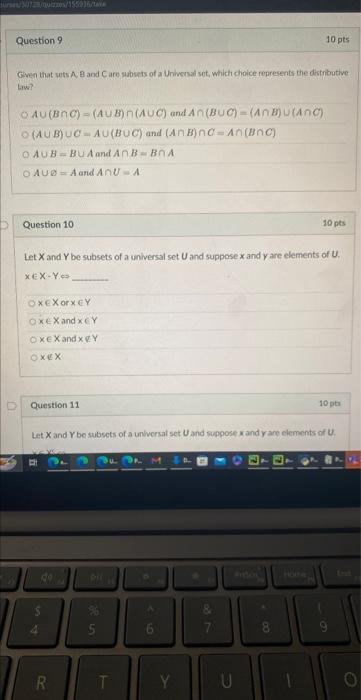 at int atout Duestion 3 Which choice represents, for all uets AB