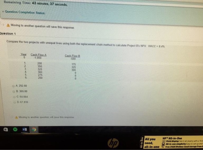  Compare the two projects with unequal lives using both the replacement