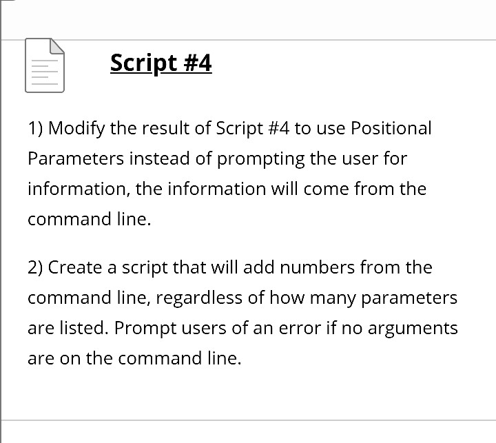  How do i create a script using python using positional parameters,