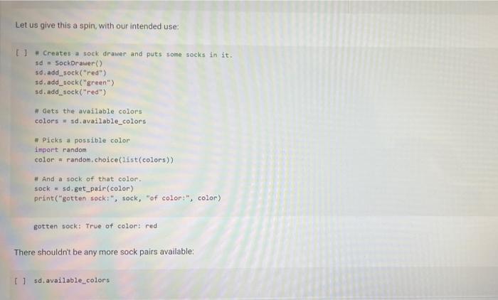 up with a bunch of socks, and you just put them in