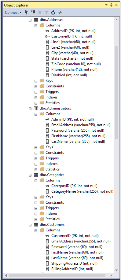 MySQL /* Query 1. Write a SELECT statement that returns four columns