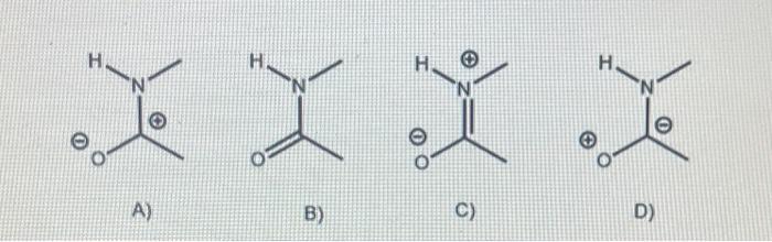which is the most stable form? A) B) C) D)