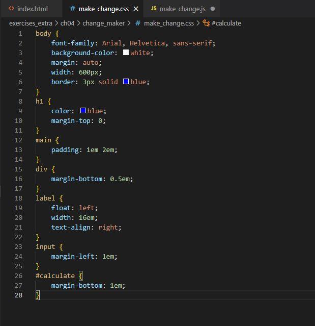 application that tells how many quarters, dimes, nickels, and pennies are needed
