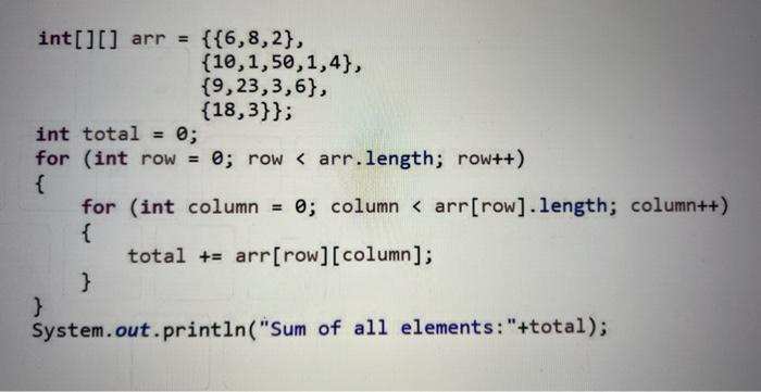 Trace table question 