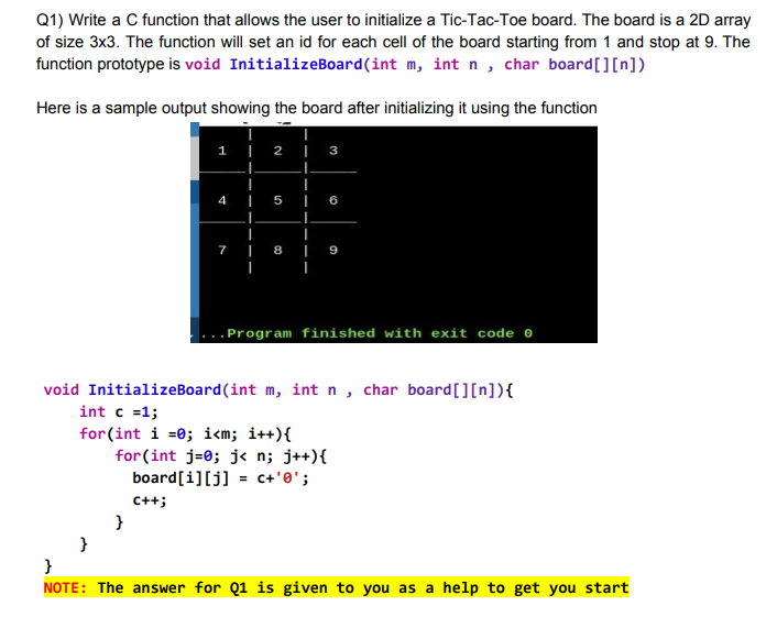 how to write a code of this question?