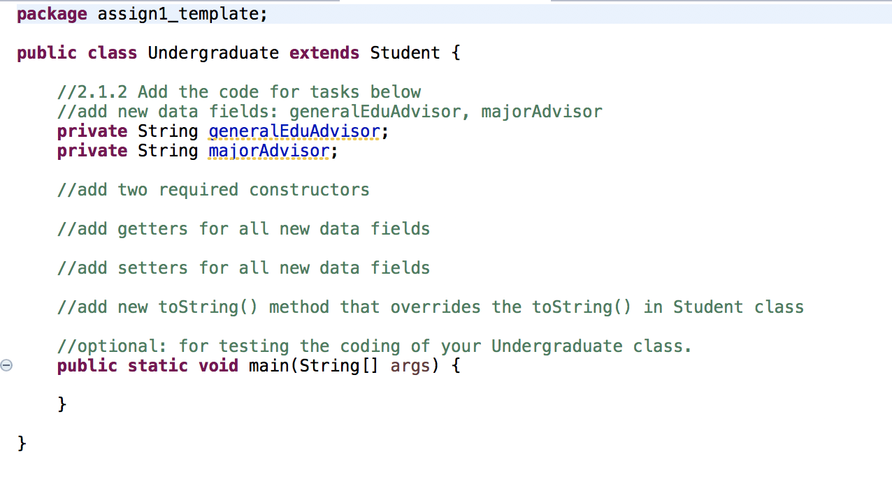 the assignment are commented within the code. Please take your time and