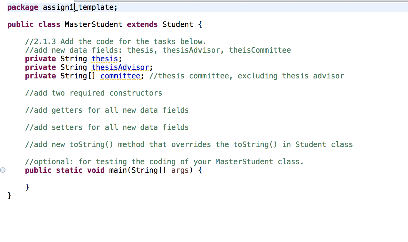 read all instructions in the code, if you can only complete part