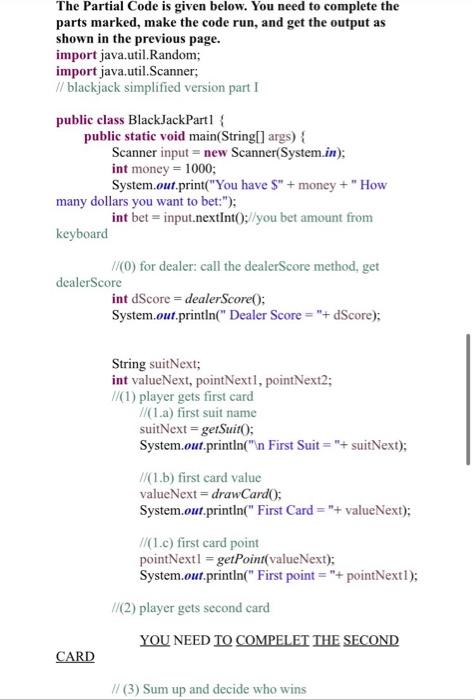 number Total score = score of cardi + score of card2, if