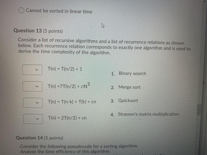 T(n) in each of the following recurrences. Make your bounds as tight