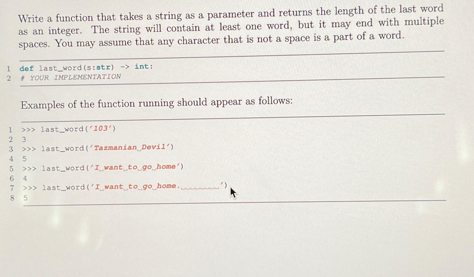  Write a function that takes a string as a parameter and