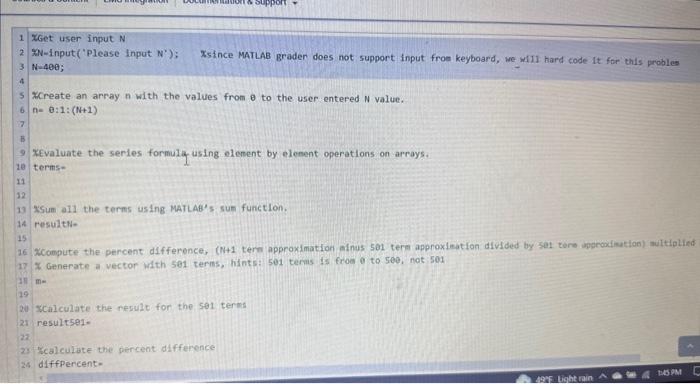  1 XGet user input N 2 KN-input( "Please input N );