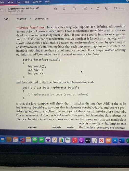 Interfaces What is a Java interface? See S&W page 100 for an