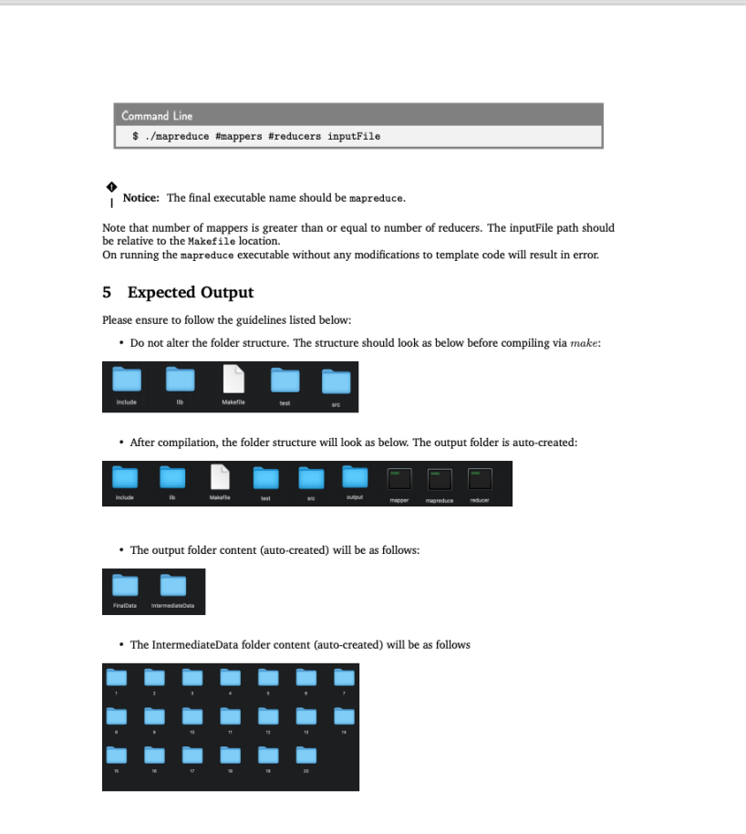 single machine which will use fork, exec and wait to run map