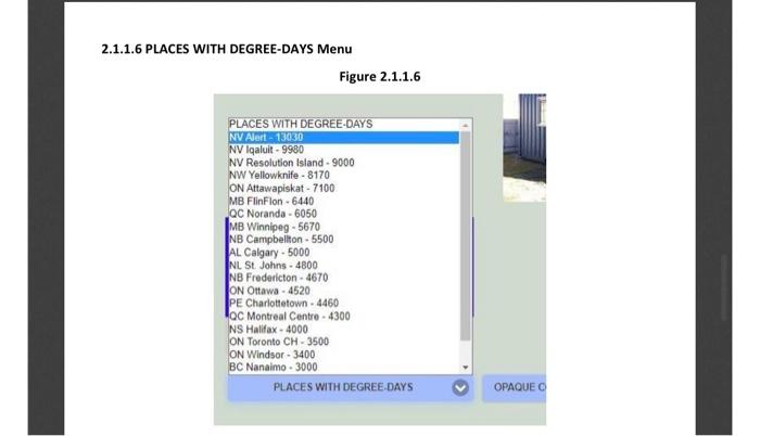 Radiation and Glazing 2.1.1.3 Selection of Insulation Option Figure 2.1.1.3 WON This