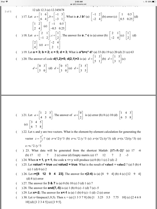 is the Matlab code of (2/d)e? (a) (2/d)ex+2) (b) (2/d)e(x+2) (e) (2/d)