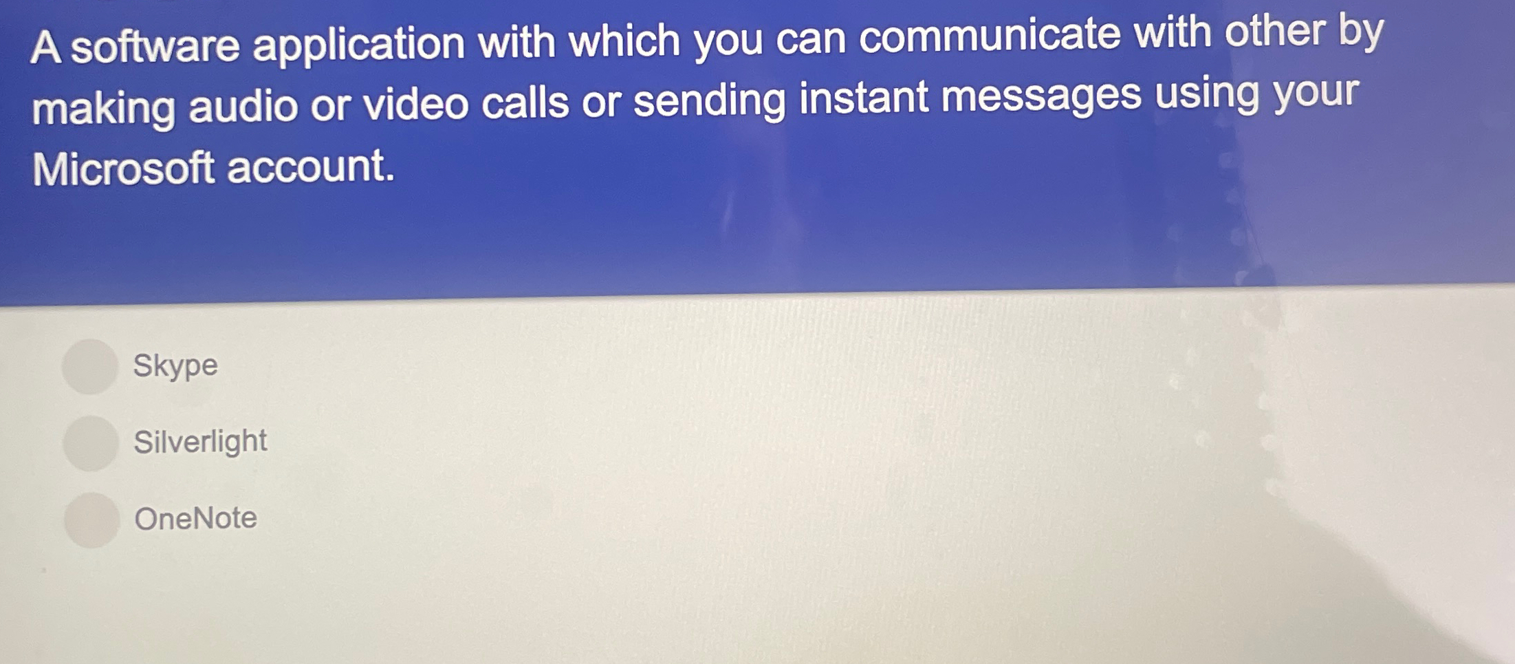  A software application with which you can communicate with other by