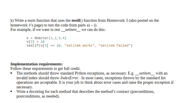 a list object. For example NVector(3,0,1, -1) represents the 4- dimensional vector