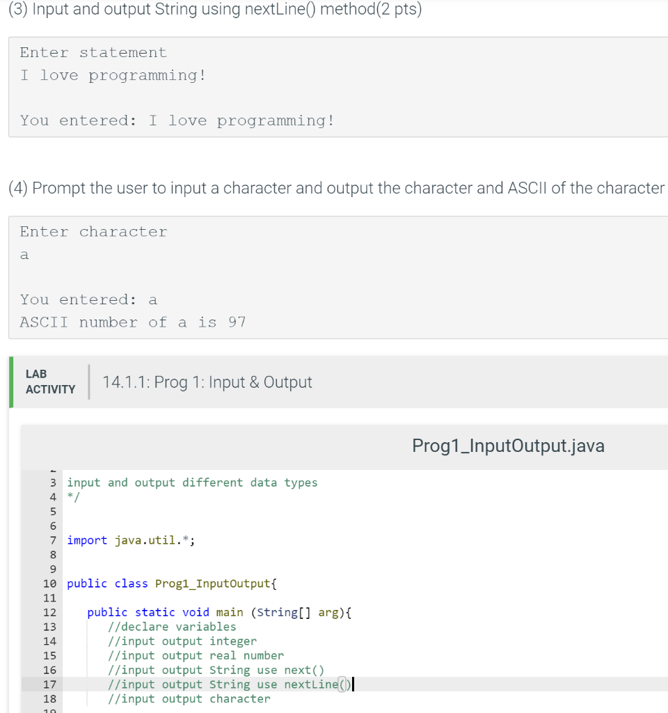 output the input, the squared, and cubed. (2 pts) Enter integer: You