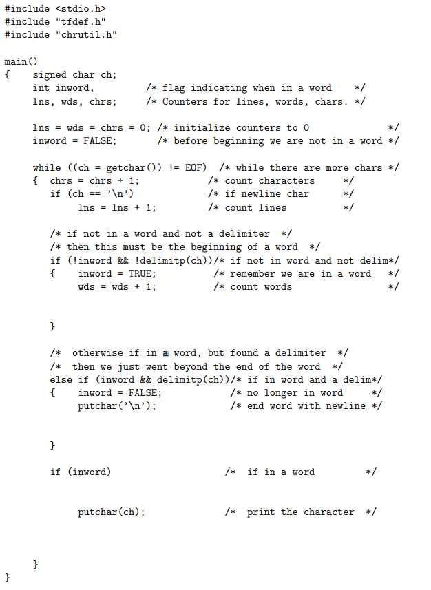You might recognize the code on the next page as being the