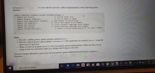  Junior Testing and Generics public interface IntQueue extends Iterable { public