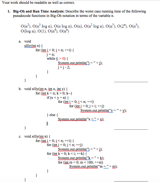 Please explain how you get the answer Your work should be readable