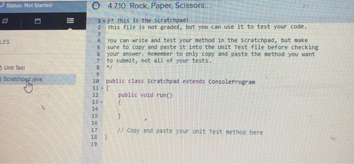 codes for the problem and test it out on the scratch pad.